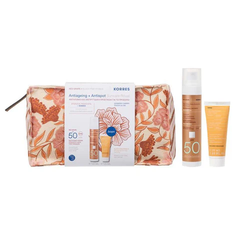 KORRES - PROMO PACK Αντηλιακή Κρέμα Προσώπου με κόκκινο σταφύλι SPF50 - 50ml ΜΕ ΔΩΡΟ Black Pine Primus Κρέμα Ημέρας - 20ml